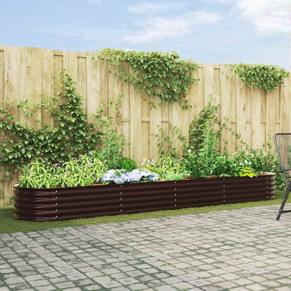 Hochbeet Braun Stahl 400x80x44cm