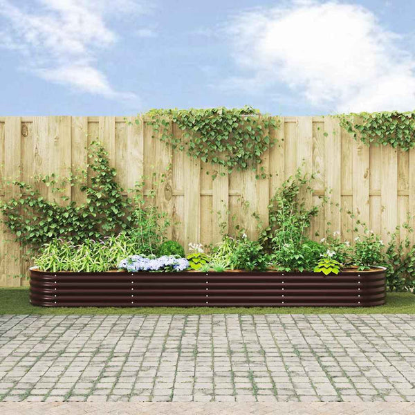 Hochbeet Braun Stahl 400x80x44cm