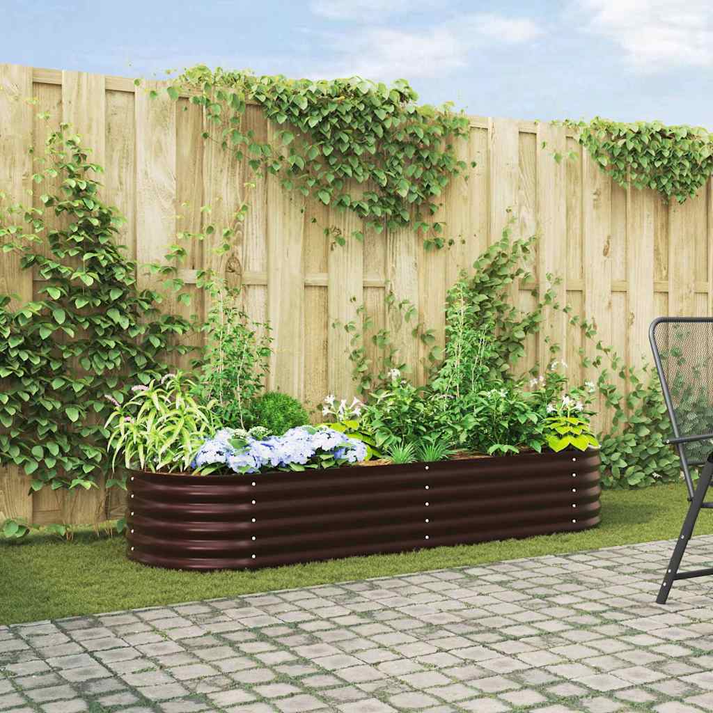 Hochbeet Braun Stahl 240 cm