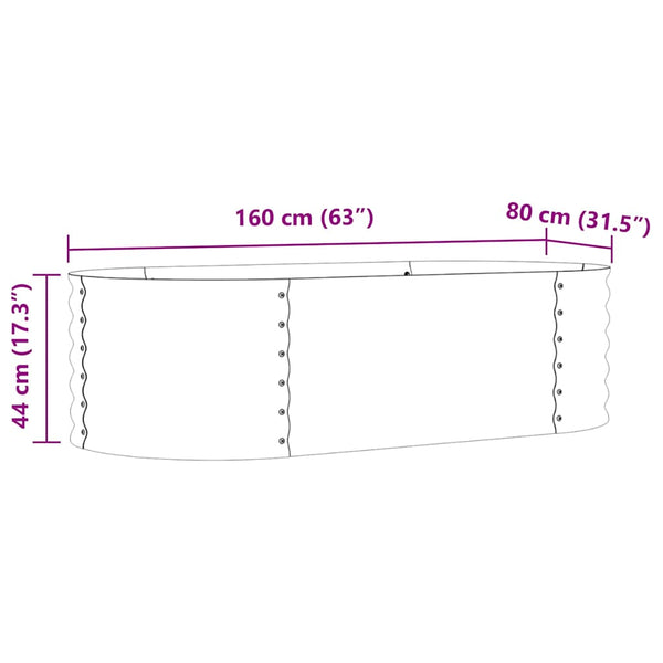 Hochbeet Braun 160 cm Stahl