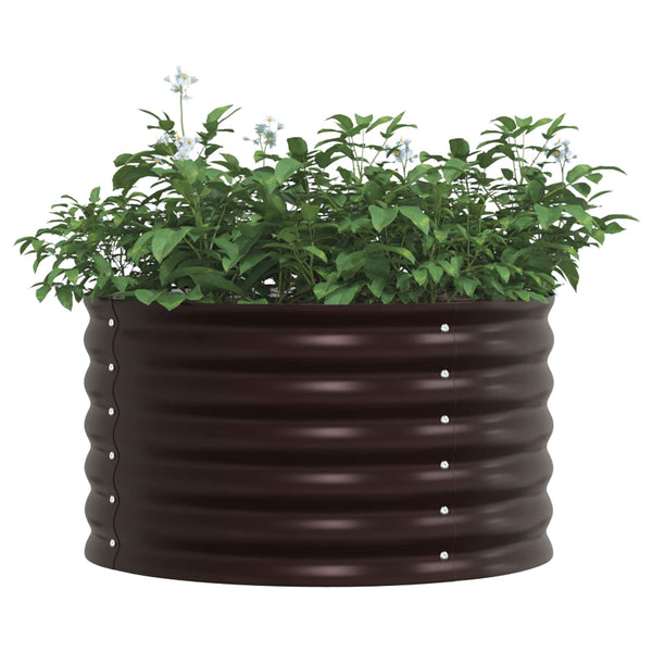 Hochbeet Braun 80x80 cm Stahl