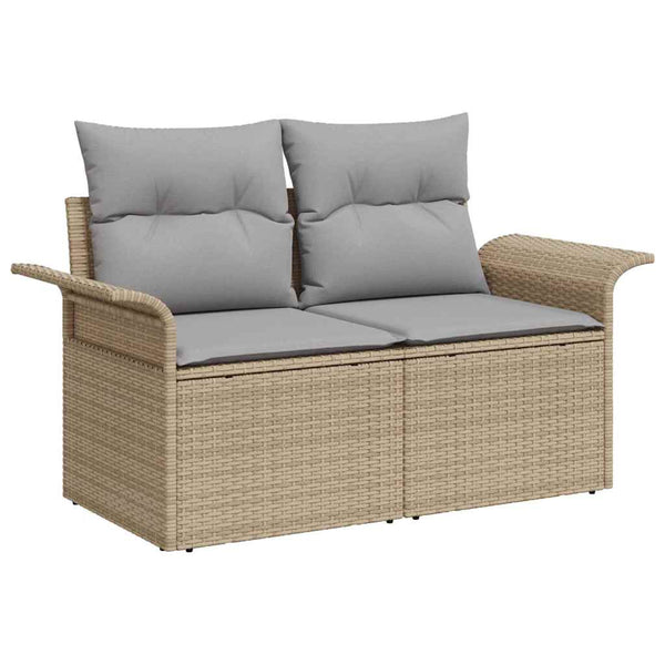 Poly Rattan Sofa Set Beige 8-teilig