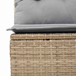 vidaXL Salon de jardin avec coussins 5 pcs Beige Résine tressée