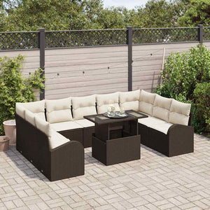 Gartensofa Set mit Stauraum, 10-teilig