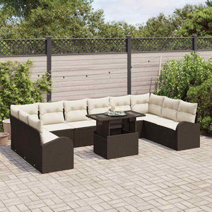 Gartensofa Set mit Stauraum, 11-teilig