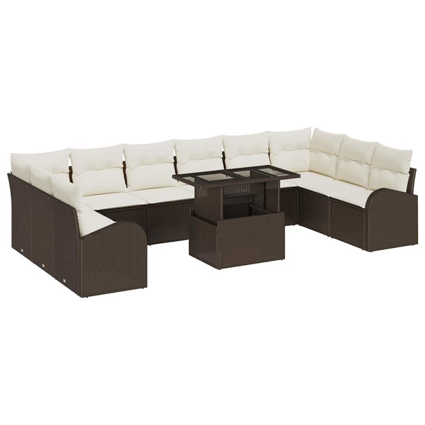 Gartensofa Set mit Stauraum, 11-teilig