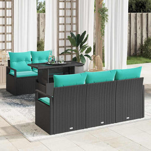 Gartensofa-Set mit Stauraum, 6-teilig
