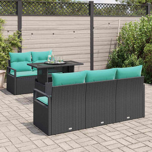 Gartensofa-Set mit Stauraum, 6-teilig
