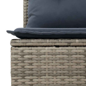 Garten Sofa Set 7-teilig Grau Marineblau