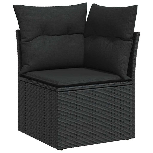 Poly Rattan Gartensofa Set mit Kissen, 11-teilig