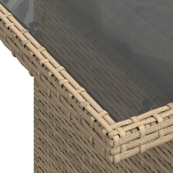 Poly Rattan Sofa Set Beige & Hellgrau 5-teilig