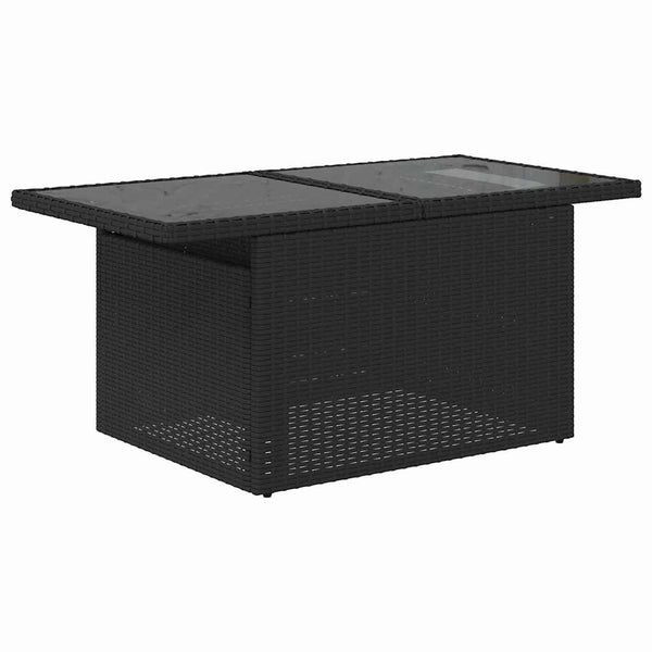 vidaXL Salon de jardin avec coussins 8 pcs Noir et crème Résine tressée