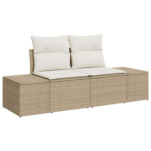 vidaXL Ensemble de canapés avec coussins 8 pcs Beige et crème résine tressée