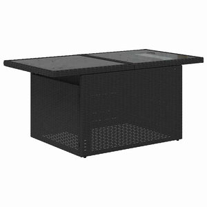 vidaXL Salon de jardin avec coussins et rangement 7 pcs Noir et crème