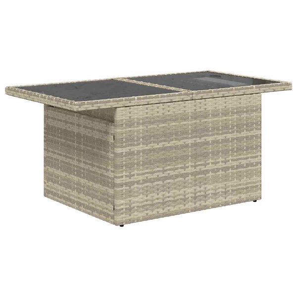 Garten Sofa Set Hellgrau mit Kissen, 7-teilig
