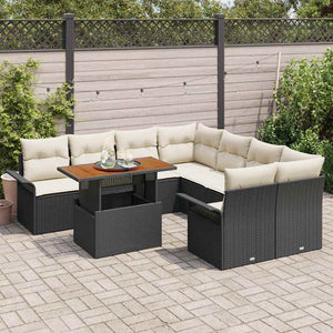 Garten Sofa Set Schwarz Creme