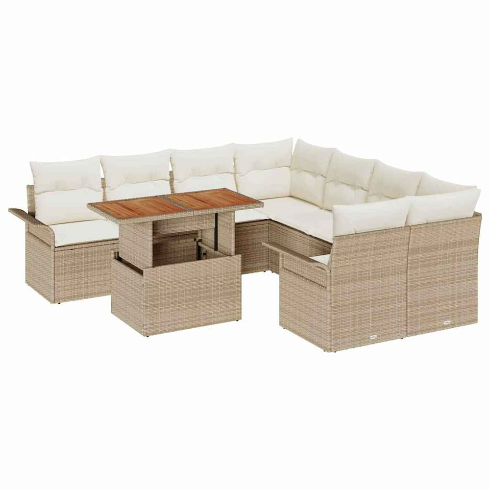 vidaXL Ensemble de canapés de jardin avec coussins beige et crème