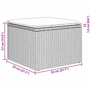 Graues 9-teiliges Garten-Sofa-Set mit Kissen