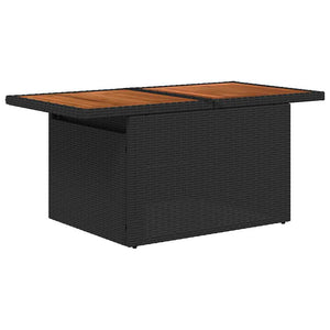Garten Sofa Set Schwarz mit Kissen, 8-teilig