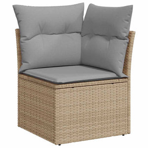 Garten Sofa Set Beige & Grau 9-teilig
