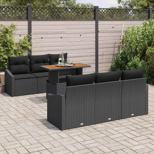 Garten Sofa Set mit Kissen, 7-teilig