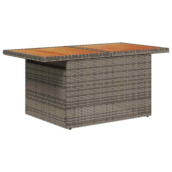 Garten-Sofa-Set Grau Braun 9-teilig mit Kissen