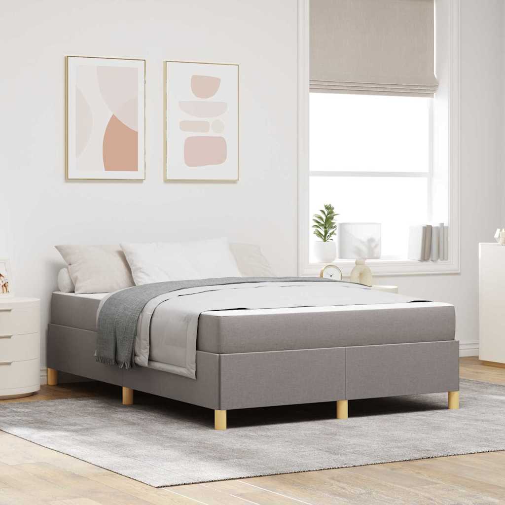 Bettrahmen mit Matratze Taupe 140x190 cm