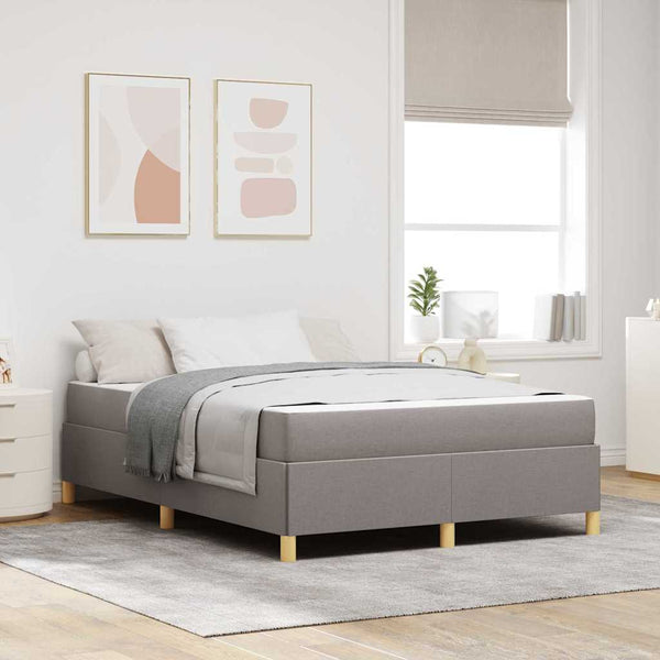 Bettrahmen mit Matratze Taupe 140x190 cm