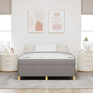 Bettrahmen mit Matratze Taupe 140x190 cm