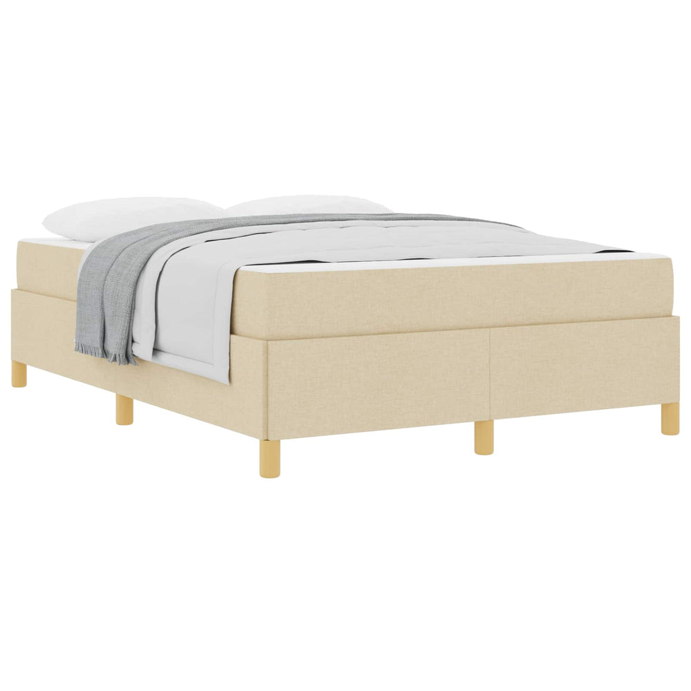 Bettrahmen mit Matratze Creme 140x190 cm