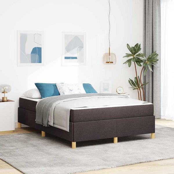 Bettrahmen mit Matratze Dunkelbraun 160x200 cm
