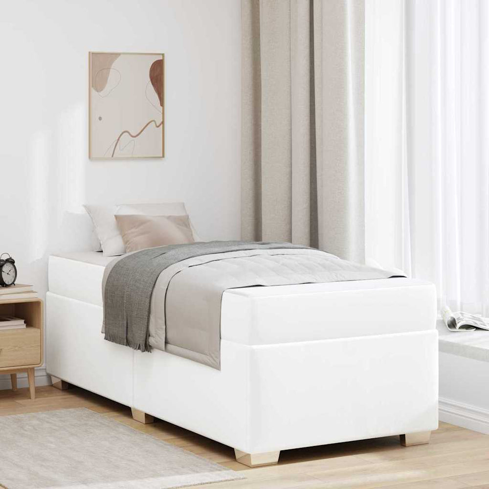 Bett mit Matratze Weiß 90x190 cm