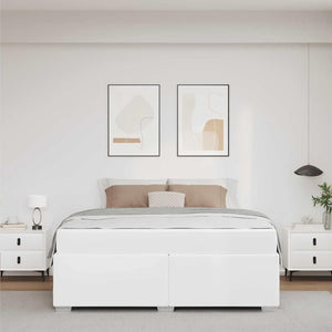 Bettrahmen mit Matratze Weiß 180x200 cm