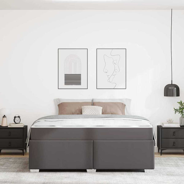 Bettrahmen mit Matratze Grau 180x200 cm
