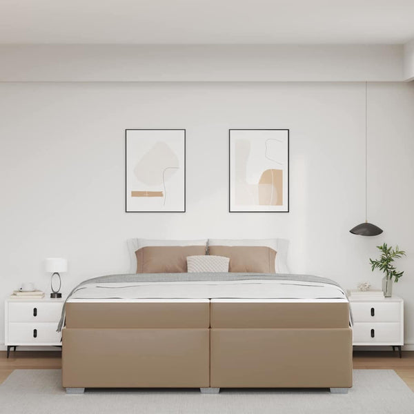Bettrahmen mit Matratze Cappuccino 200x200 cm