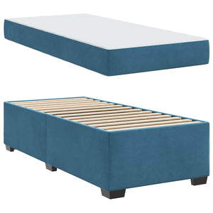 Dunkelblaues Bett mit Matratze 100x200 cm