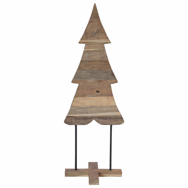 Teak Weihnachtsbaum mit Ständer Braun 121cm