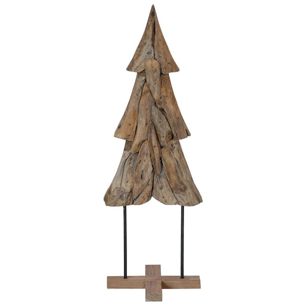 Teak Weihnachtsbaum mit Ständer Braun 121cm