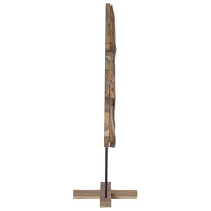 Teak Weihnachtsbaum mit Ständer Braun 121cm