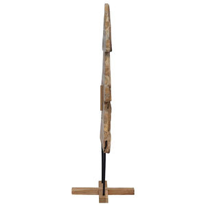 vidaXL Sapin de Noël avec support Marron 151 cm Bois de teck massif