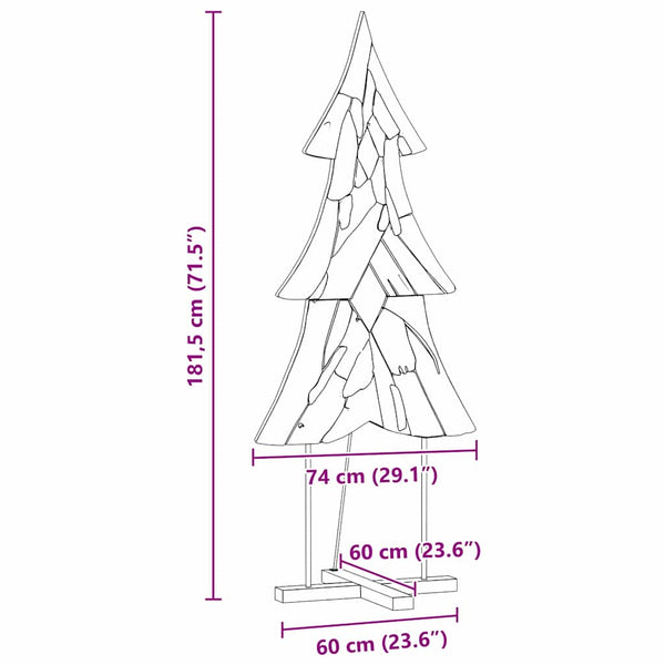Teak Weihnachtsbaum mit Ständer 181,5cm