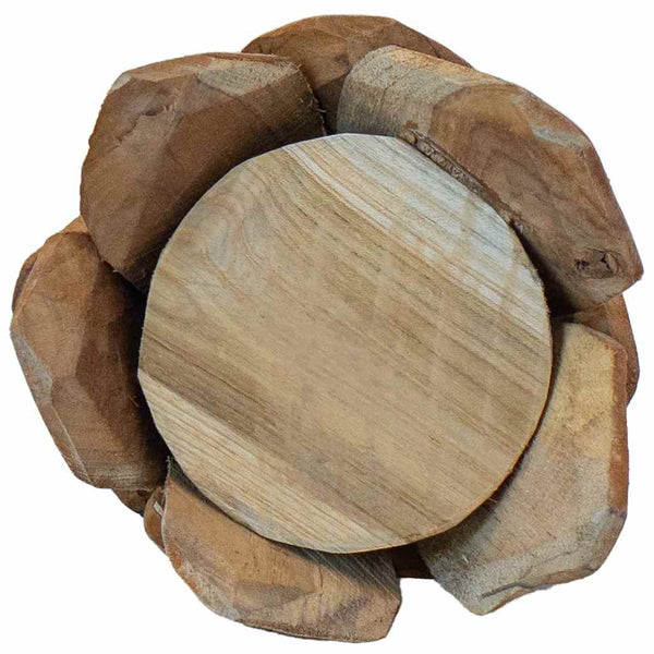 Teak Weihnachtsbaum mit Ständer 51cm