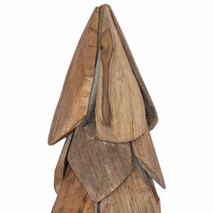 Teak Weihnachtsbaum mit Ständer, 80cm