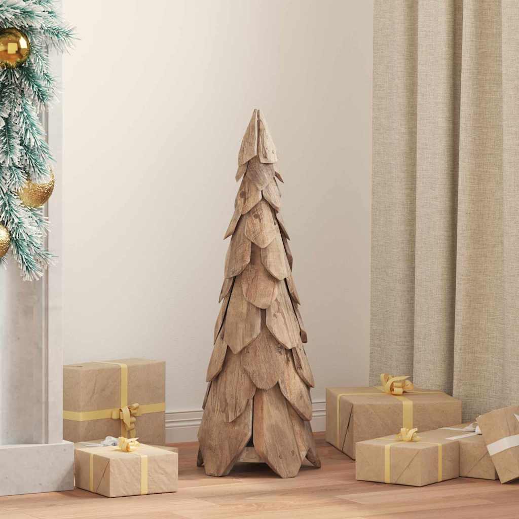 Teak Weihnachtsbaum mit Ständer, 80cm