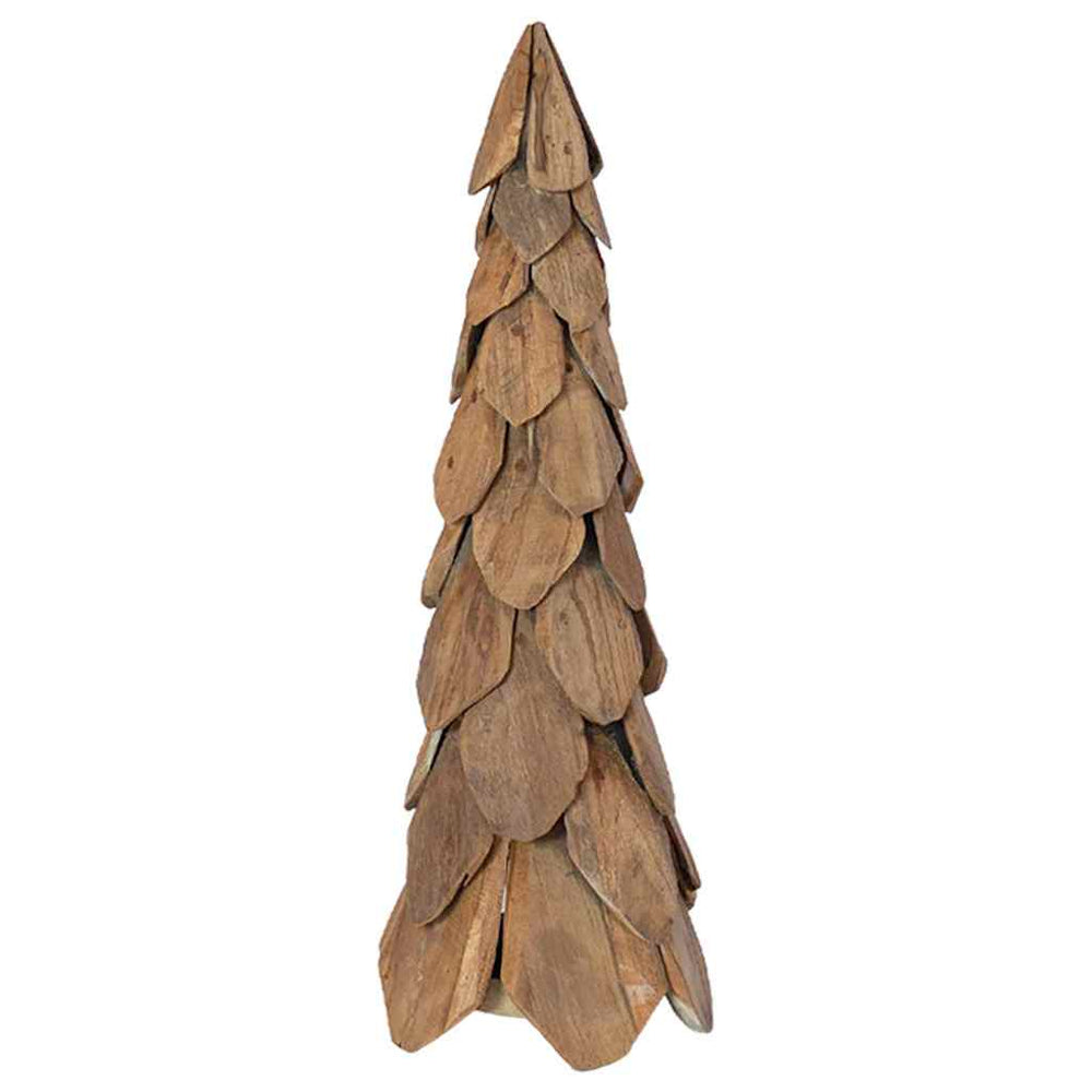 Teak Weihnachtsbaum mit Ständer, 80cm