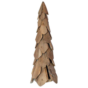 Teak Weihnachtsbaum mit Ständer, 80cm