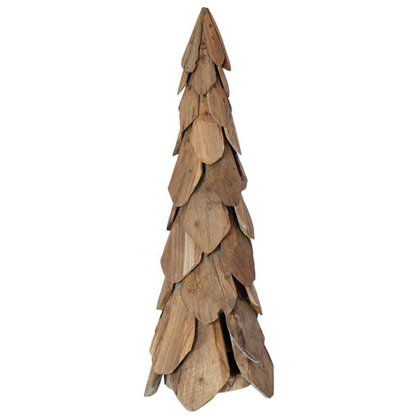 Teak Weihnachtsbaum mit Ständer, 80cm