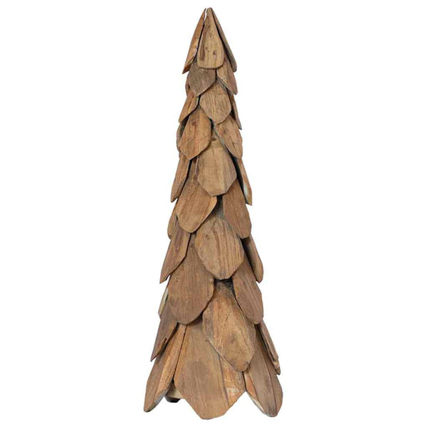 Teak Weihnachtsbaum mit Ständer, 80cm