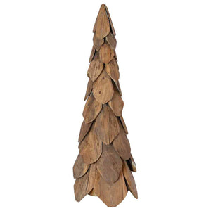 Teak Weihnachtsbaum mit Ständer, 80cm