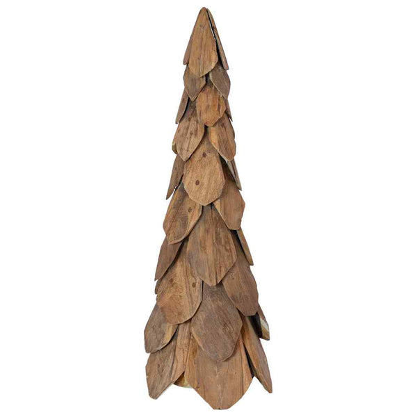 Teak Weihnachtsbaum mit Ständer, 80cm